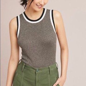 anthropologie / moth • metallic valeria shine tank